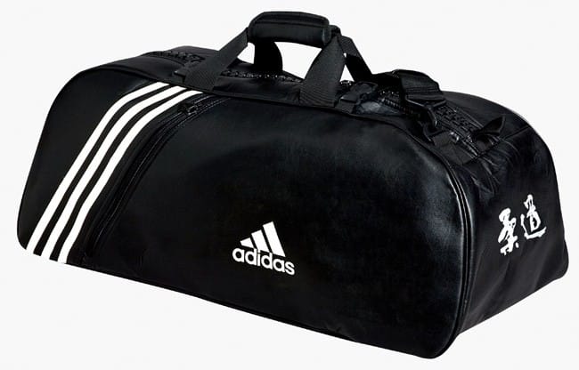 Judotas Adidas 2 in 1 | zwart-wit PU-leer | Large - ADIACC051JUW-L