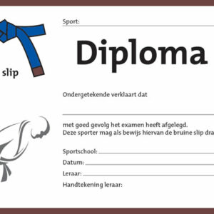 Diploma Blauw/Bruin