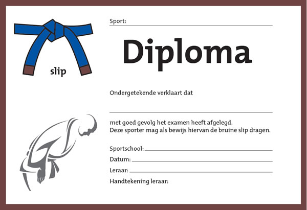 Diploma Blauw/Bruin