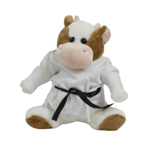 Knuffel Koe Bella in Gi zwarte band
