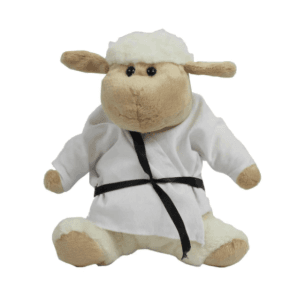 Knuffel Schaap Theo in Gi met zwarte Band