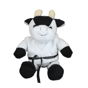 Knuffel Koe in Gi met zwarte Band