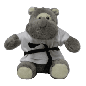 Knuffel  Neushoorn in Gi met zwarte Band