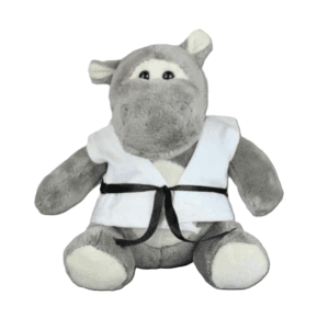 Knuffel Nijlpaard in Gi met zwarte Band