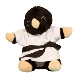 Knuffel Mol in Gi met zwarte Band