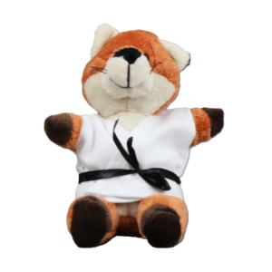 Knuffel Vos in Gi met zwarte Band