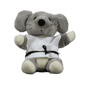 Knuffel Muis in Gi met zwarte Band