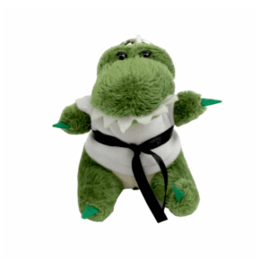 Sleutelhanger Krokodil wit shirt met zwarte band