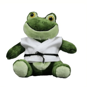 Knuffel Kikker in Gi met zwarte Band