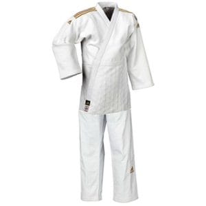 adidas judopak J350 voor beginners en kinderen | wit-goud