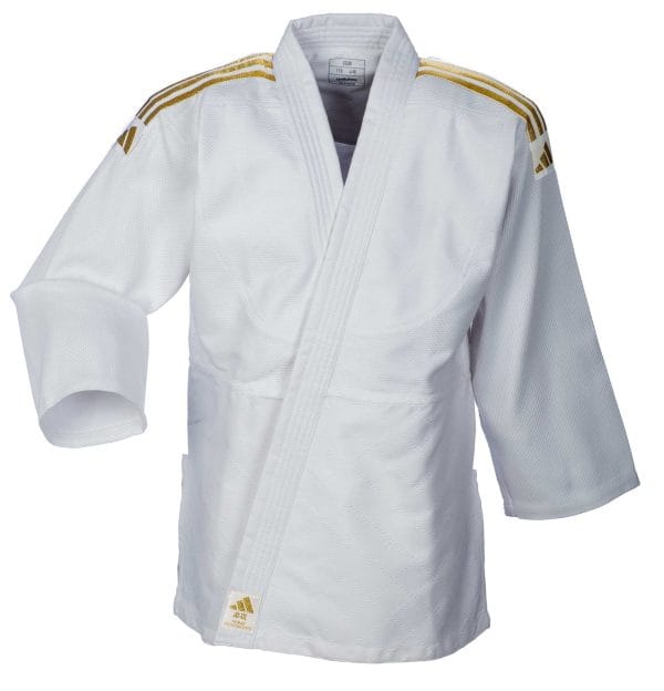 adidas judopak J350 voor beginners en kinderen | wit-goud - Afbeelding 3
