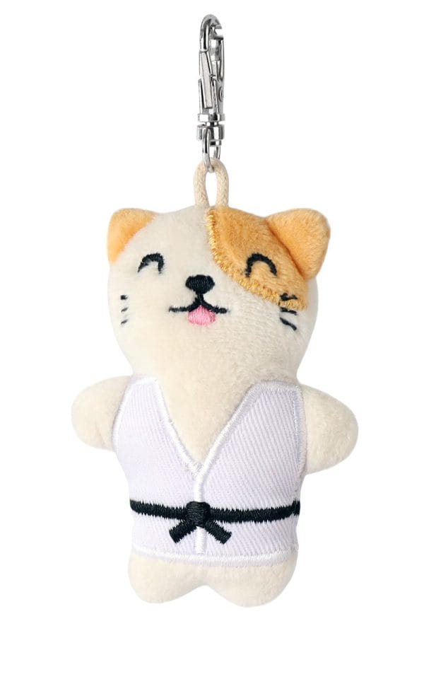 Sleutelhanger platte knuffel | Kat in gi