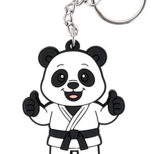 Sleutelhanger Rubber Martial Arts Panda in gi