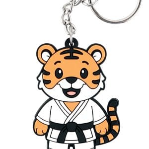 Sleutelhanger Rubber Martial Arts Tijger in gi