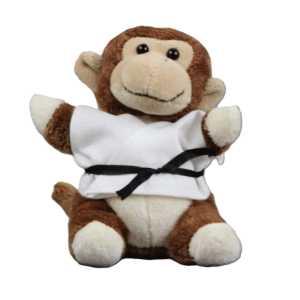 Knuffel Aap in Gi met zwarte Band